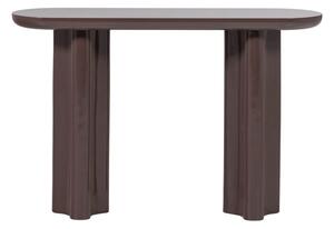 Temno rjava stranska mizica v sijajnem dekorju 35x120 cm Evara – WOOOD