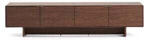 Temno rjava TV omarica v orehovem dekorju 200x46x40 cm Norlen – Kave Home