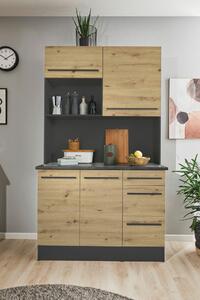 BIFE OMARA antracit, hrast artisan