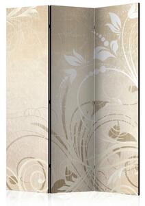 PARAVAN 135/172/3 cm bela, ekru