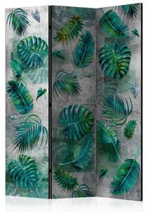 PARAVAN 135/172/3 cm siva, temno zelena