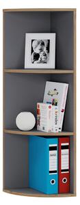 KOTNI REGAL 33/110/33 cm antracit, medeni hrast