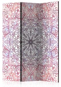 PARAVAN 135/172/3 cm bela, vijolična