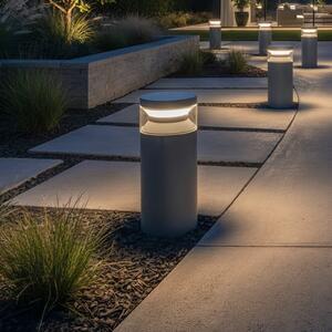 IDEAL LUX Ideal Lux LED-svetilka za podnožje Boeing, antracit, višina 15 cm, Siva, Kovina