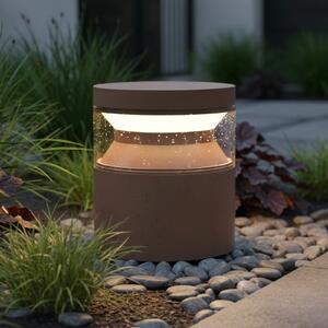 IDEAL LUX Ideal Lux LED-svetilka za podnožje Boeing, kavno rjava, višina 15 cm, Rjava / rjasta, Kovina