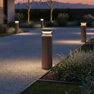 IDEAL LUX Ideal Lux LED-svetilka za podnožje Boeing, kavno rjava, višina 40 cm, Rjava / rjasta, Kovina