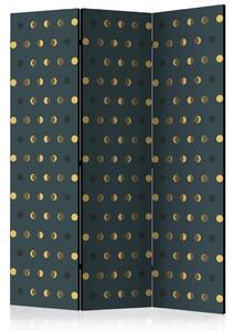 PARAVAN 135/172/3 cm zlate barve, temno zelena