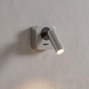 IDEAL LUX Ideal Lux LED stenski reflektor Bean, nikljev, širina 7 cm, Kovinska, Dnevna soba / jedilnica, Kovina, Sodobni