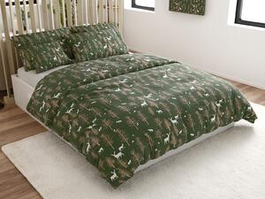 Posteljnina iz mikrovlaken OAK DEER temno zelena Dimenzije posteljnine: 70 x 90 cm | 140 x 220 cm