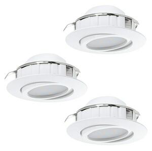 Set vgradnih LED svetilk Eglo Pineda (6 W, bele barve, premer: 8,4 cm, 3 kosi)