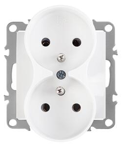 Dvojna vtičnica z ozemljitvijo OSTE JNH002-G White