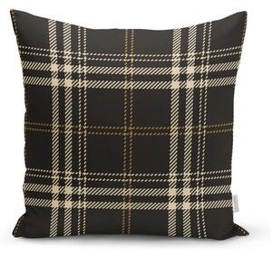 Črno-bež dekorativna prevleka za vzglavnik Minimalist Cushion Covers Flanel, 35 x 55 cm