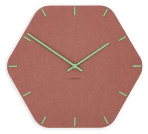 Stenska ura Luxhora Pura Hex Red 11 barv kazalcev
