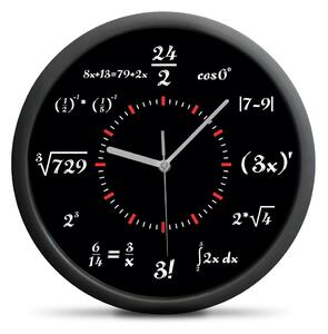 Stenska ura z matematičnimi izračuni za reševanje