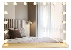 Stensko ogledalo LED HOLLYWOOD L.Gold