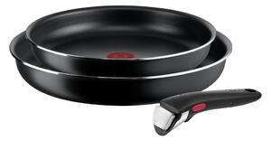 Aluminijast komplet loncev 3 ks Ingenio Easy Cook & Clean Black – Tefal