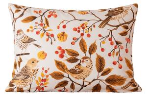 Prevleka za vzglavnik iz mikrovlaken BIRDS PUMPKIN 50x70 cm, rjava