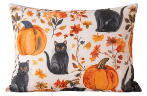 Prevleka za blazino iz mikrovlaken CATS AND PUMPKINS 50x70 cm, barvna
