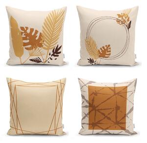 Oranžno-bež prevleke za blazine v kompletu 4 kom 43x43 cm - Minimalist Cushion Covers