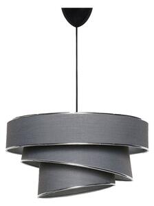 Antracitno siva/srebrna viseča svetilka s tekstilnim senčilom ø 40 cm Couper – Opviq lights
