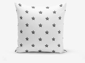 Črno-bela prevleka za vzglavnik iz mešanice bombaža Minimalist Cushion Covers White Background Star, 45 x 45 cm