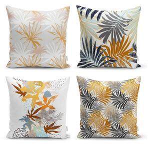 Komplet 4 dekorativnih prevlek za vzglavnik Minimalist Cushion Covers Autumn Leaves, 45 x 45 cm