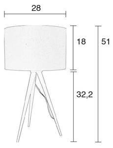 Črna namizna svetilka Zuiver Tripod