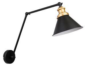 Črna kovinska stenska svetilka Fundo - Candellux Lighting