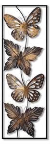 Kovinska stenska dekoracija 100x35 cm Butterfly - Wallity