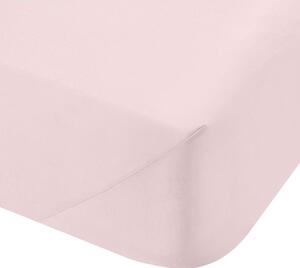 Rožnata napenjalna rjuha iz bombažnega perkala 135x190 cm Cotton Percale – Bianca