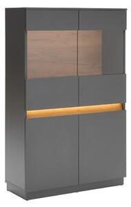 Mömax Highboard Samu Anthrazit/eichefarben