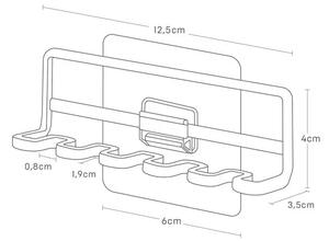 Črno kovinsko držalo za zobne ščetke z namestitvijo brez vrtanja Film Hook – YAMAZAKI