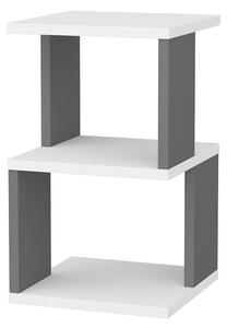 Nočna omarica Carter White Anthracite