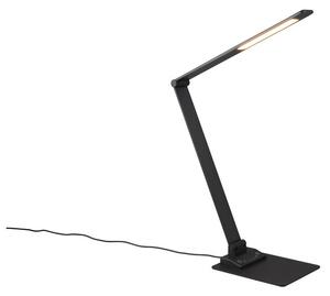 Črna LED zatemnitvena namizna svetilka (višina 72 cm) Travis – Trio