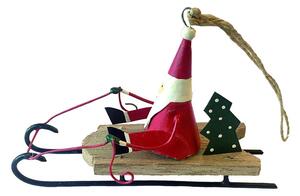 Božični viseči okrasek G-Bork Santa On Sled