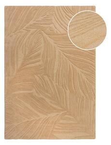 Svetlo rjava volnena preproga Flair Rugs Lino Leaf, 160 x 230 cm