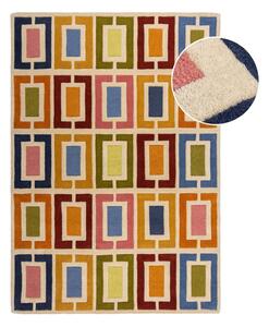 Ročno tkana volnena preproga 80x150 cm Retro Blocks – Flair Rugs