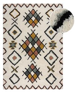 Kremno bela ročno tkana volnena preproga 120x170 cm Moroccan Midar – Flair Rugs