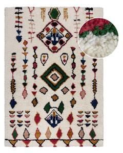 Kremno bela ročno tkana volnena preproga 120x170 cm Moroccan Fes – Flair Rugs