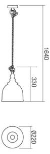 Redo 01-1399 - Lestenec na vrvici KASHI 1xE27/42W/230V