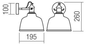 Redo 01-1380 - Stenska svetilka LARRY 1xE27/42W/230V