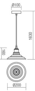 Redo 01-1293 - Lestenec na vrvici SPINNER 1xE27/42W/230V