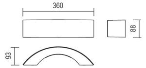 Redo 9904 - LED Zunanja stenska svetilka ECLIPSE 3xLED/3W/230V IP54