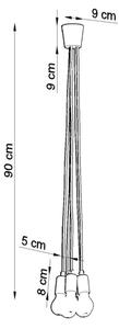 Lestenec na vrvici DIEGO 5xE27/60W/230V