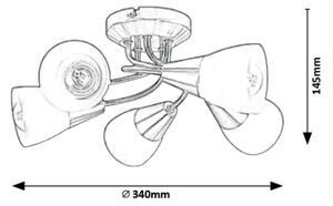 Rabalux 5691 - Stropna svetilka CONNOR 5xE14/40W/230V