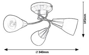 Rabalux 5690 - Stropna svetilka CONNOR 3xE14/40W/230V