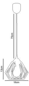 Lestenec na vrvici CEED 1xE27/60W/230V črna