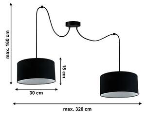 Lestenec na vrvici TUZ 2xE27/60W/230V