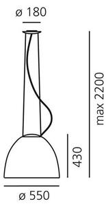 Artemide AR A242100 - Lestenec na vrvici NUR 1xE27/205W/230V