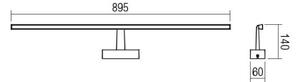 Redo 01-1677 - LED Kopalniška luč za osvetlitev ogledala NEPTUNE 1xLED/18W/230V IP44